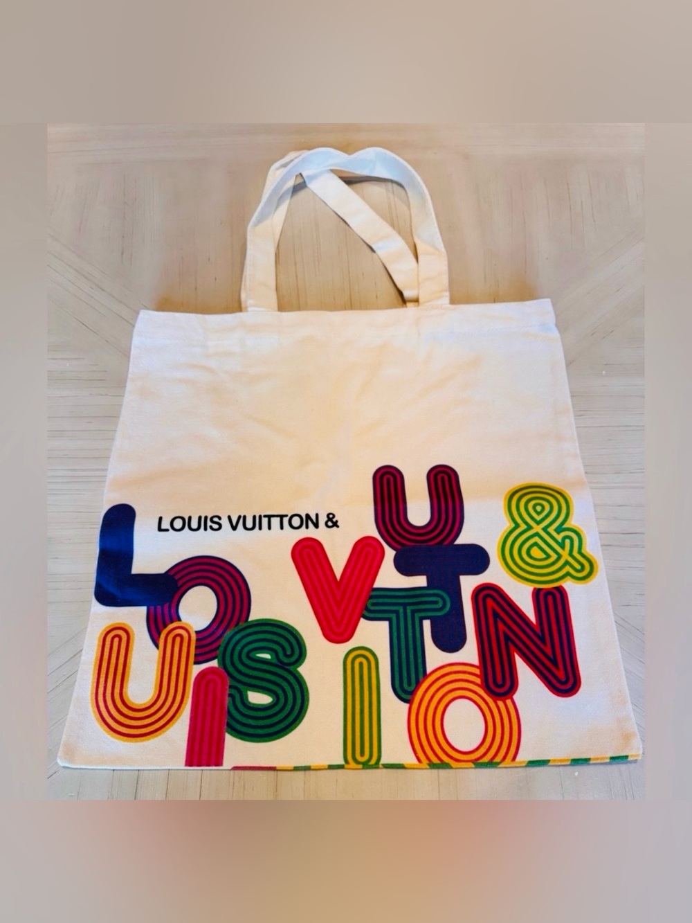 Louis Vuitton 2022 Shenzhen Exhibition Limited Edition Canvas LOVE Eco Tote Bag